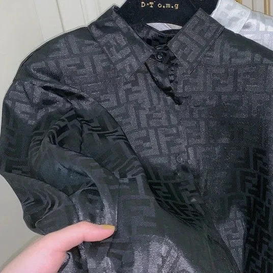

spring and summer new manyin jacquard big brand loose shirt NEW cardigan coat underpainting lovers trend minority lovers trend