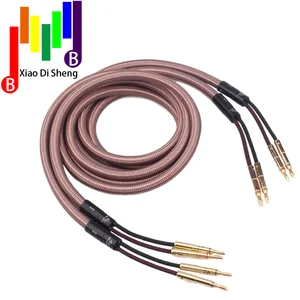 accuphase 1 pairs high fidelity speaker cable 4 in 4 out banana plug single crystal copper fever audio the horn connecting cable free global shipping