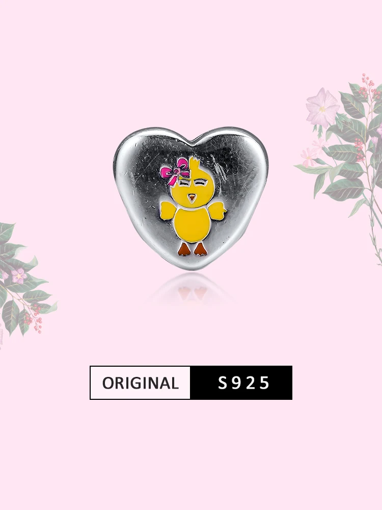 CKK My Favorite Chick Charms 925 Fit Pandora Браслеты из стерлингового серебра Шарм бусины для бусина для изготовления украшений Bijoux