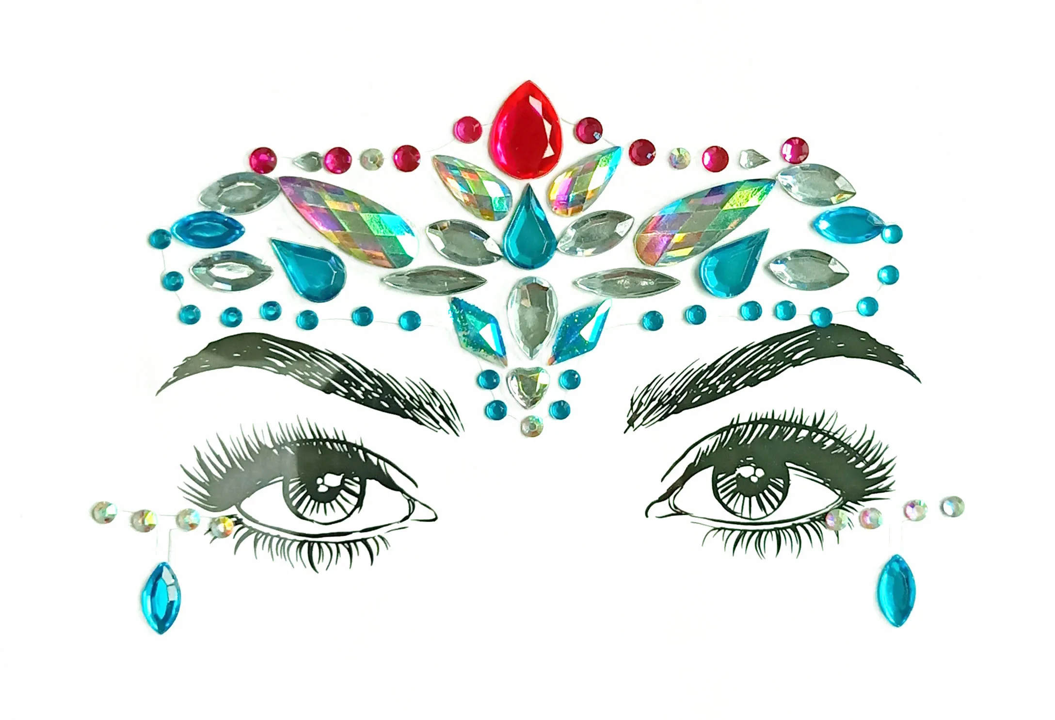 Водостойкие временные тату наклейки украшения для лица инструмент макияжа