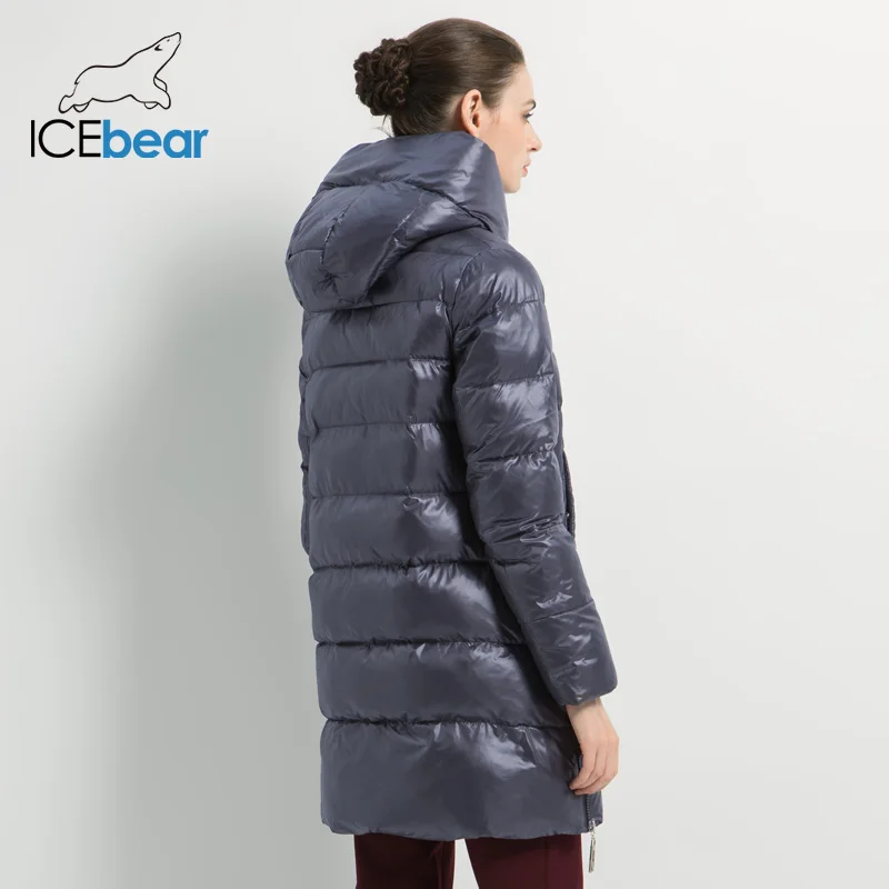 ICEbear/Новинка года зимняя женская куртка высококачественное Женское пальто модные теплые женские пальто Брендовая женская одежда GWD19503I