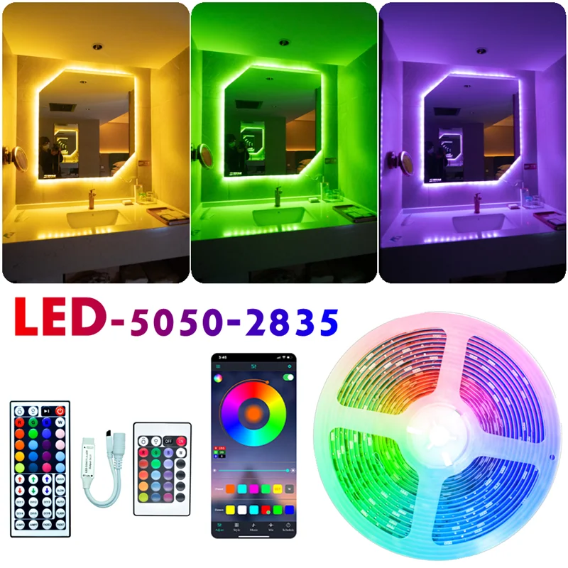 

Светодиодная лента RGB 5050 с Wi-Fi для украшения вечеринки, 12 В постоянного тока