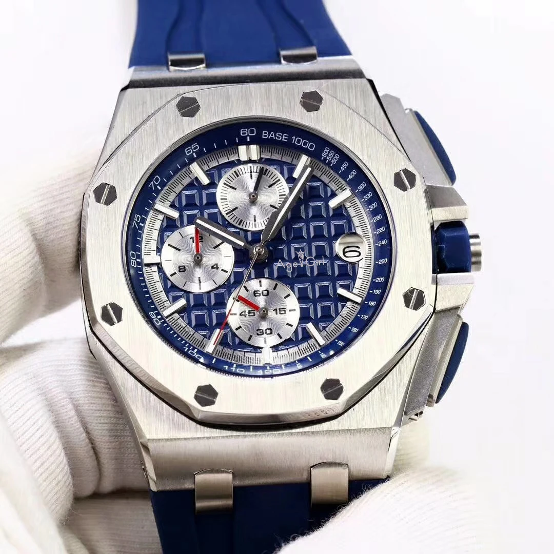 Роскошные брендовые новые кварцевые ChronographSports мужские часы секундомер Lebron James модные сапфировые часы со стразами черные резиновые AAA