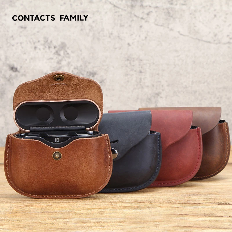 Кожаный чехол для наушников портативный сумка хранения Sony WF-1000XM3 умные