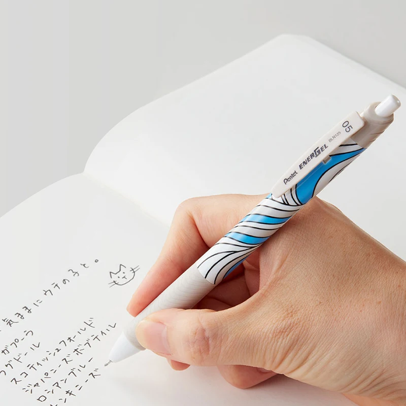 Гелевые ручки PENTEL ENERGEL BLN125C ограниченное издание с изображением кошки 0 5 мм