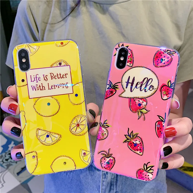 Чехол JAMULAR для iPhone X XS MAX XR 7 6 6s Plus блестящий мягкий чехол с изображением Летних