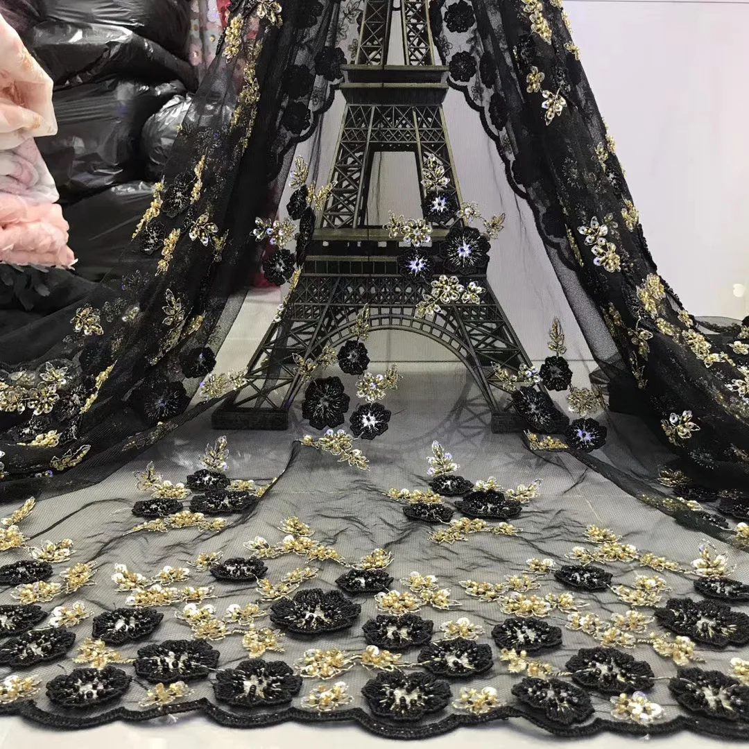 

В африканском стиле с кружевами и блестками, размеры с нигерийская кружевная ткань 2021 высокого качества французское Тюлевое кружево ткань Для свадебной вечеринки J4015