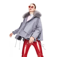 2020 Winter Womens New Jacket Fox Fur Collar Removable Rex Rabbit Fur Liner Leather Grass Coat Fur Jacket Fur Coat Fluffy