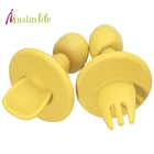 2 шт.лот, набор силиконовых ложек и вилок для кормления детей, пищевой набор, аксессуары для новорожденных