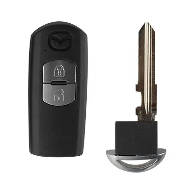 Okeytech 2/3 кнопка ключ дистанционного управления Fob Shell для Mazda X-5 Summit Axela Atenza M3 M6 автоматическое дистанционное управление ключ с Uncut Blade - Цвет: Серый