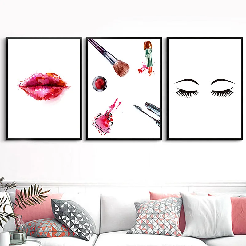 Холст для макияжа картина бровей Настенный декор холст художественный постер