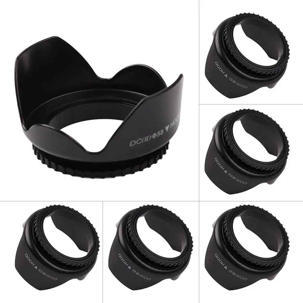 

Для Nikon Canon Sony 52 мм 55 мм 58 мм 62 мм профессиональная бленда объектива в форме цветка с винтовым креплением аксессуары для камеры