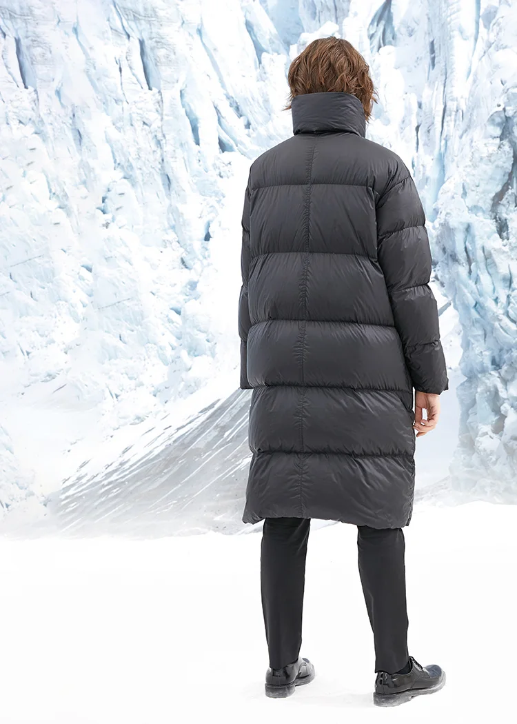 JackJones зимний мужской теплый длинный вертикальный воротник средней длины пальто пуховик | 218412553