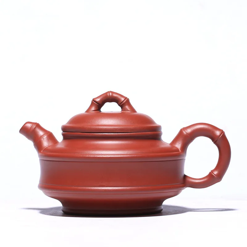 

Yixing purple clay teapot, tea set, raw ore, Dahongpao bamboo drum pot, handmade