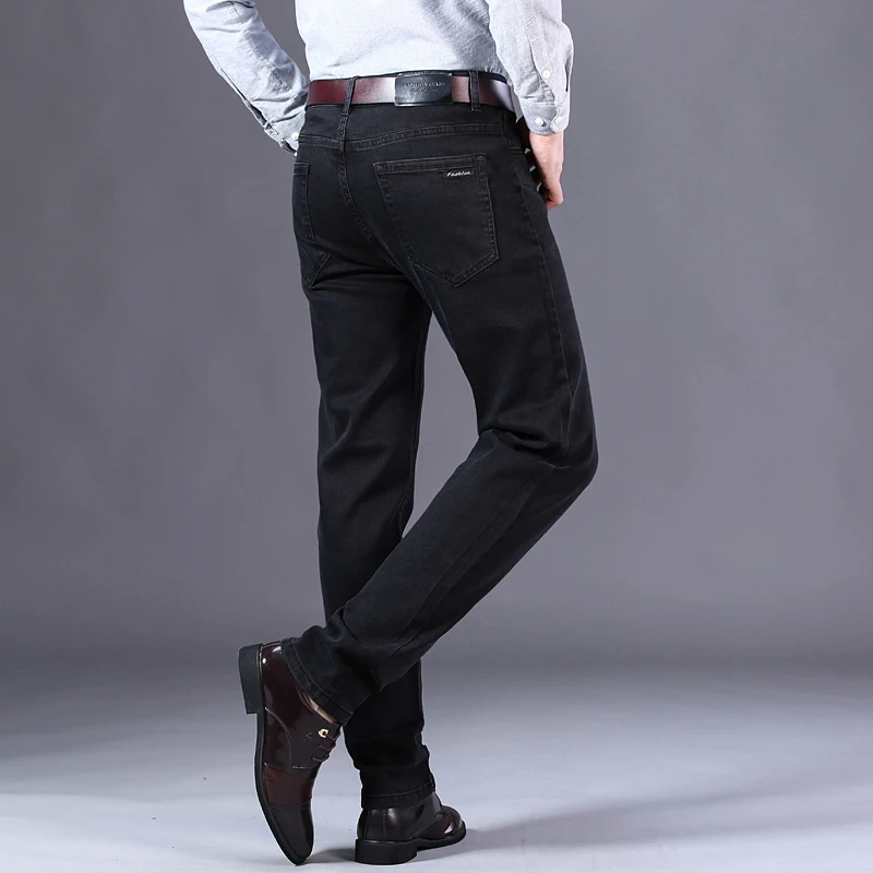 

2020 new Men's Fashion Jeans Business casual stretch slim jeans Black blue black men designer jeans for men