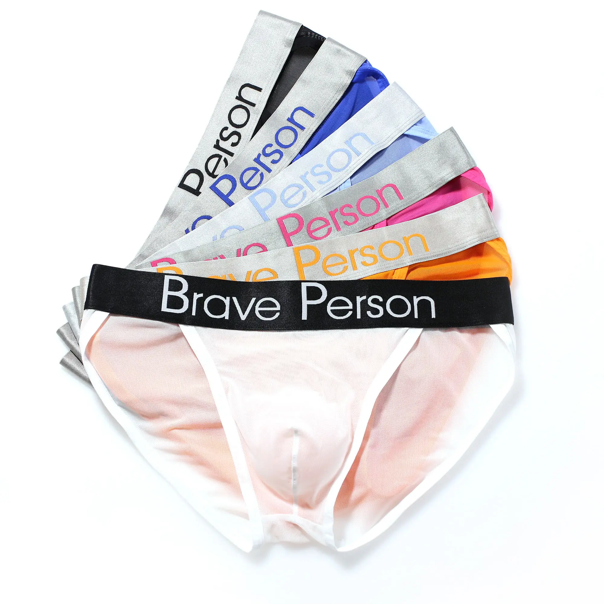 New Brand Sexy  BRAVE PERSON Men's Super Bikinis Short Underwear Sexy mesh Briefs