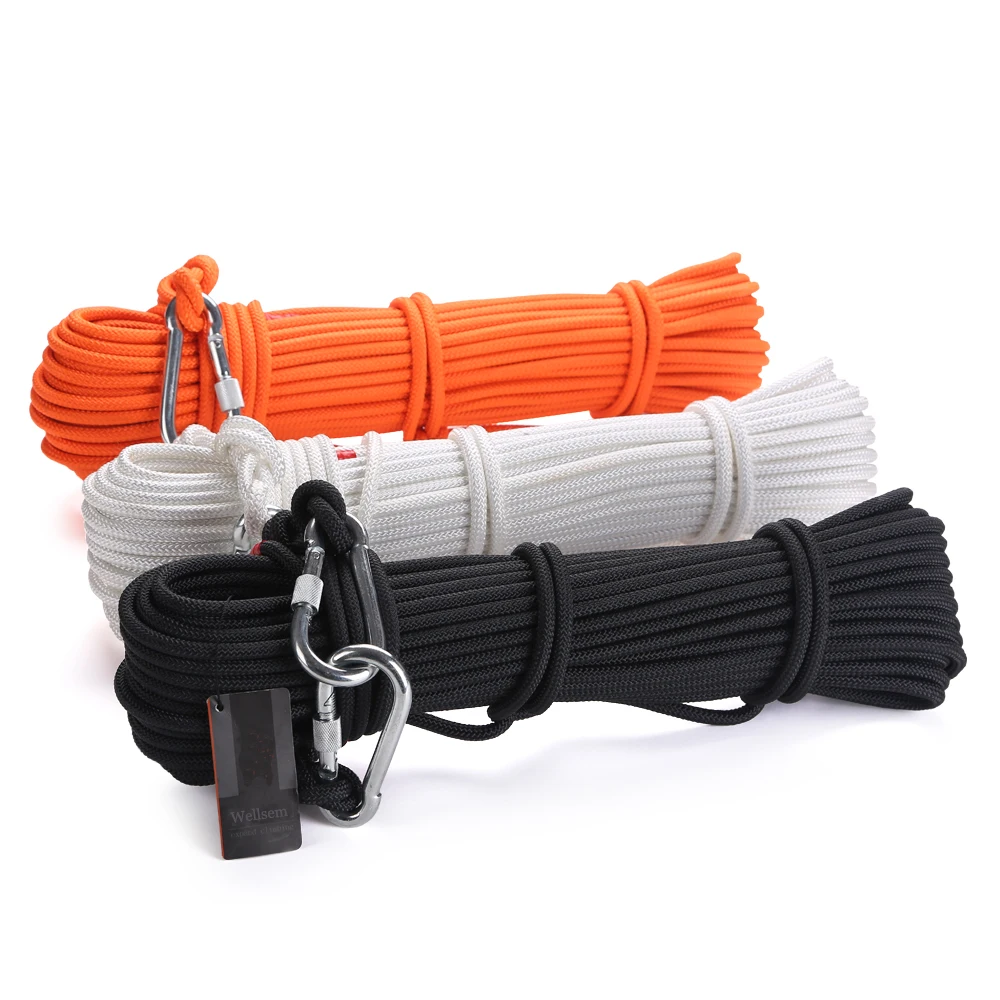 

10 meter length Home Self-rescue Outdoor Survival Climbing Rope Rappelling 9mm Safety Escape Rope