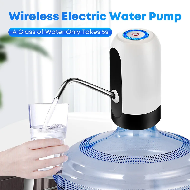 

Electric Automatic Refillable Water Dispenser Pump Portable USB Charge Gallon Drinking Bottle Pump Water Smart Switch Appliances