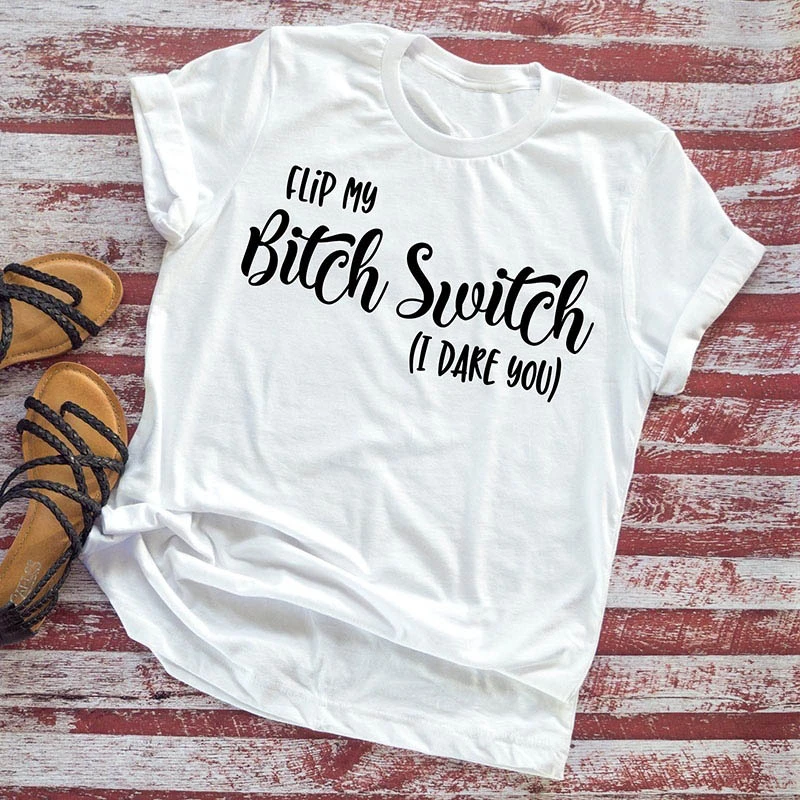 Женская футболка с откидной крышкой хлопковая Повседневная крутая надписью my