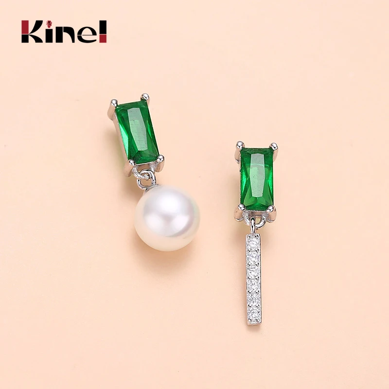 Серьги асимметричные из серебра 925 пробы в минималистичном стиле | Украшения и