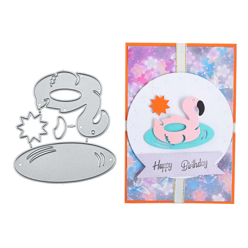 DiyArts Фламинго плавающее кольцо штампы металлические режущие для изготовления