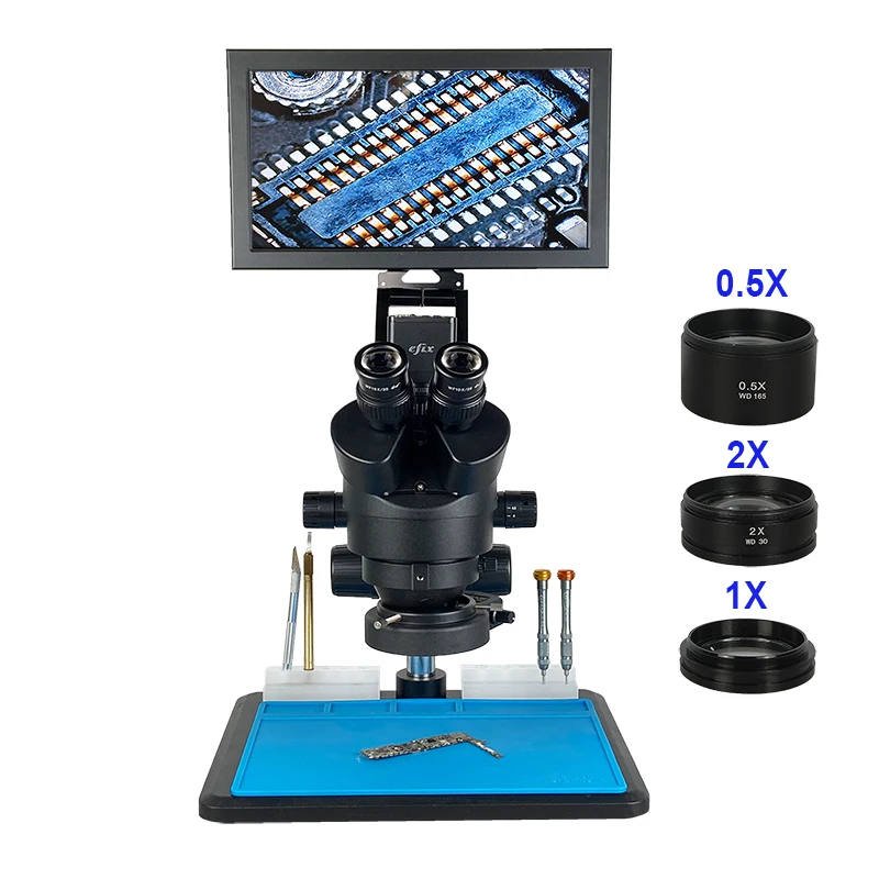 11 6 &quotЖК-дисплей HD TF HDMI USB 38MP тринокулярный микроскоп стерео 3 5-90X для ремонта