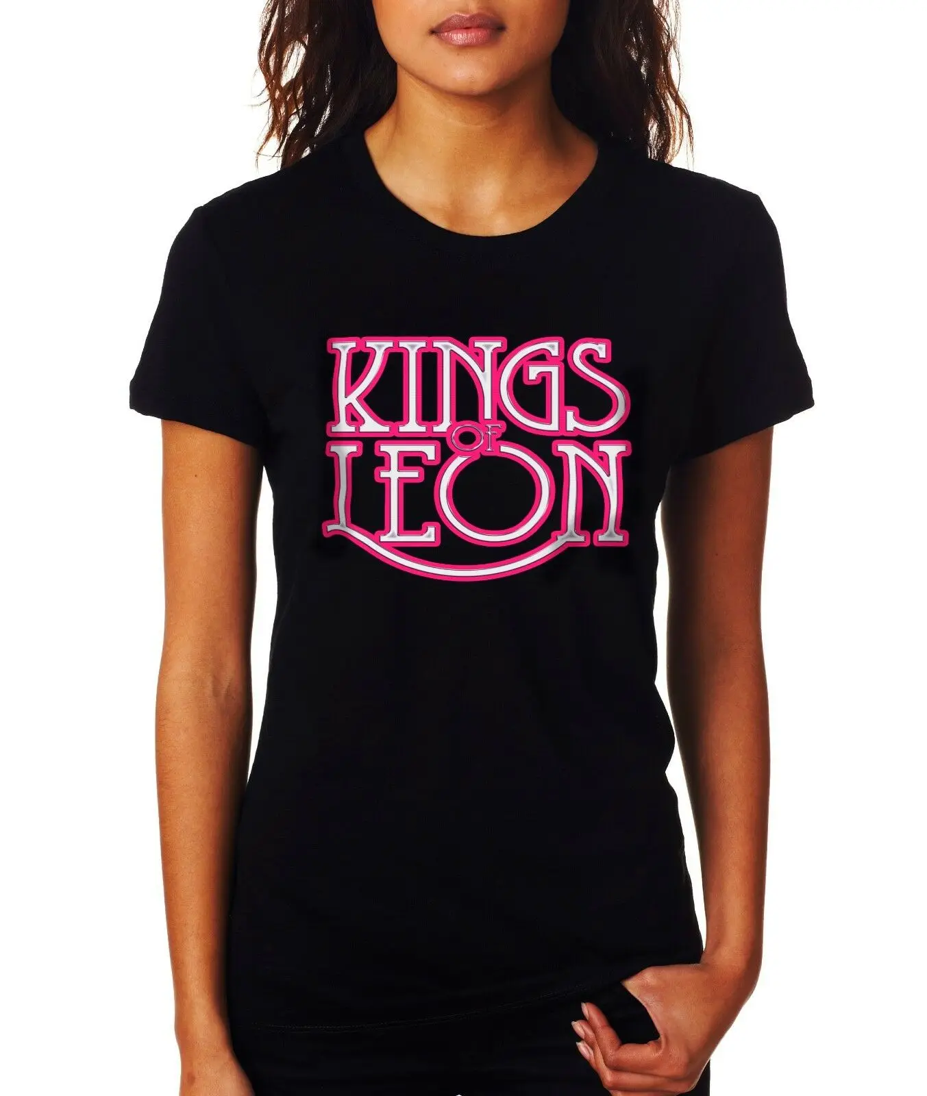 Женская футболка с неоновым логотипом Kings Of Leon Новинка лета 2019 | Мужская одежда