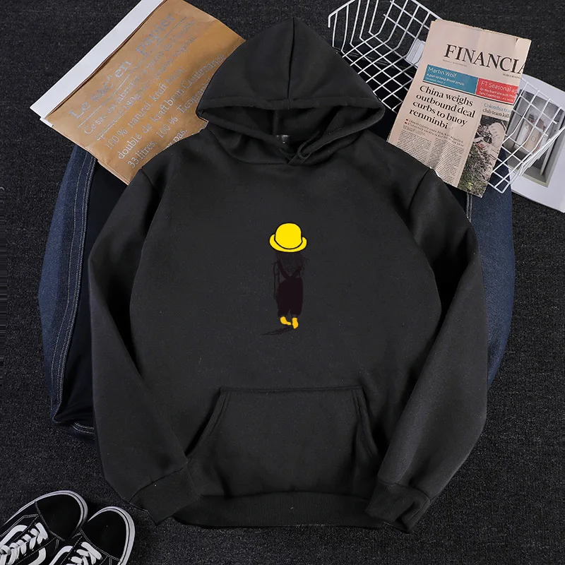 

Autumn And Winter New Japan Korean Harajuku Style Sweatshirt Kawaii Cartoons Hat Little Girl Print Pattern Fleece Female Hoodies