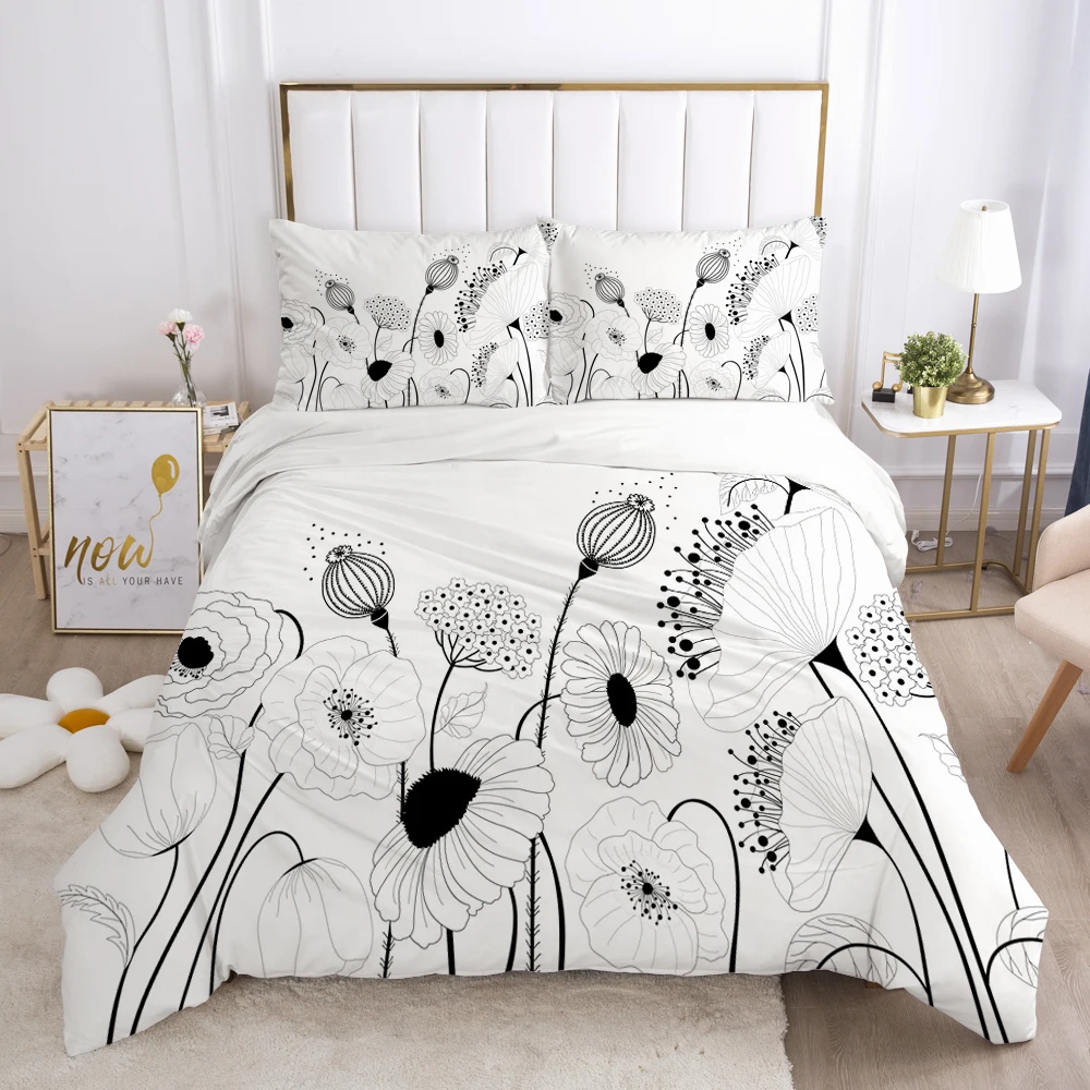 3D Bedding Set Europe Full Duvet Cover Set 2-3PCS Comforter Case Pillowcases Nordic Bed Set Customize any size design