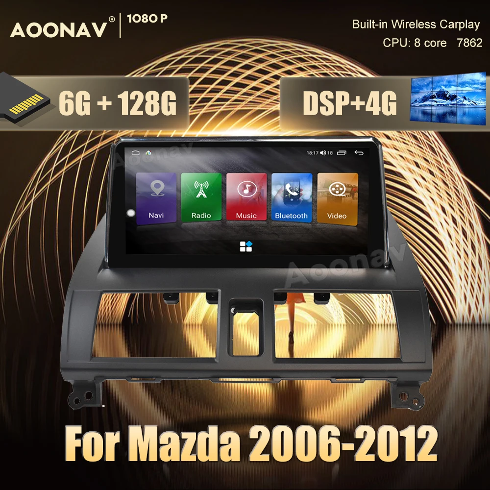 

Автомагнитола 2 din Android 10,0 для Mazda 2006-2012, автомагнитола, мультимедийная система с GPS-навигацией, видеоприемником, аудио, радио, головное устрой...