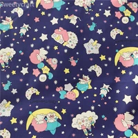 160x50cm moon star printed cotton twill fabric by half meter diy sewing baby bedding patchwork quilt doll dress handmade craft