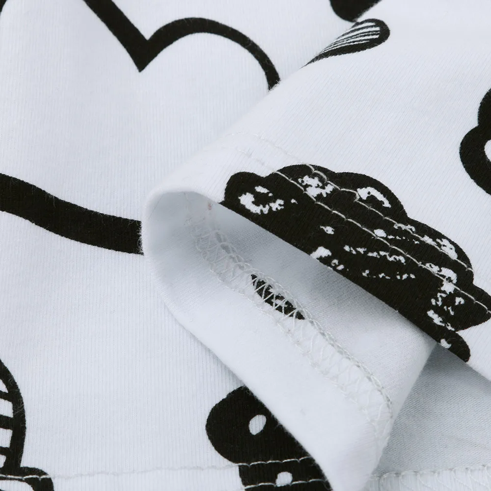 Футболка с принтом облака для новорожденных мальчиков и девочек топы + штаны