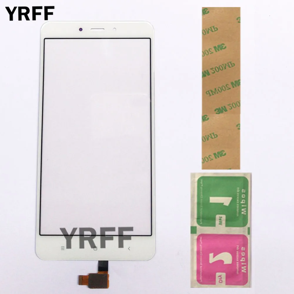 White Сенсорный экран Сенсор для Xiaomi Redmi Note 4 Сенсорный экран планшета Панель спереди Стекло линза мобильного телефона на Клее 3M салфетки - Цвет: White