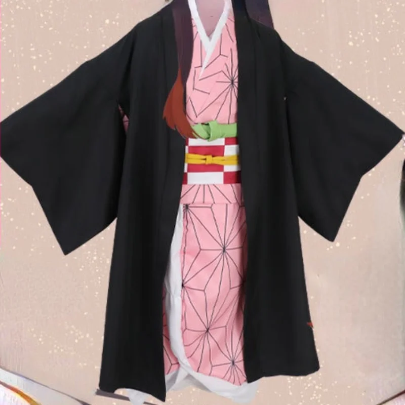 

Japanese Anime Cartoon Demon Slayer Kamado Nezuko Halloween Costumes Cosplay Clothes Casual Stage Performance Sets Fashion Hot