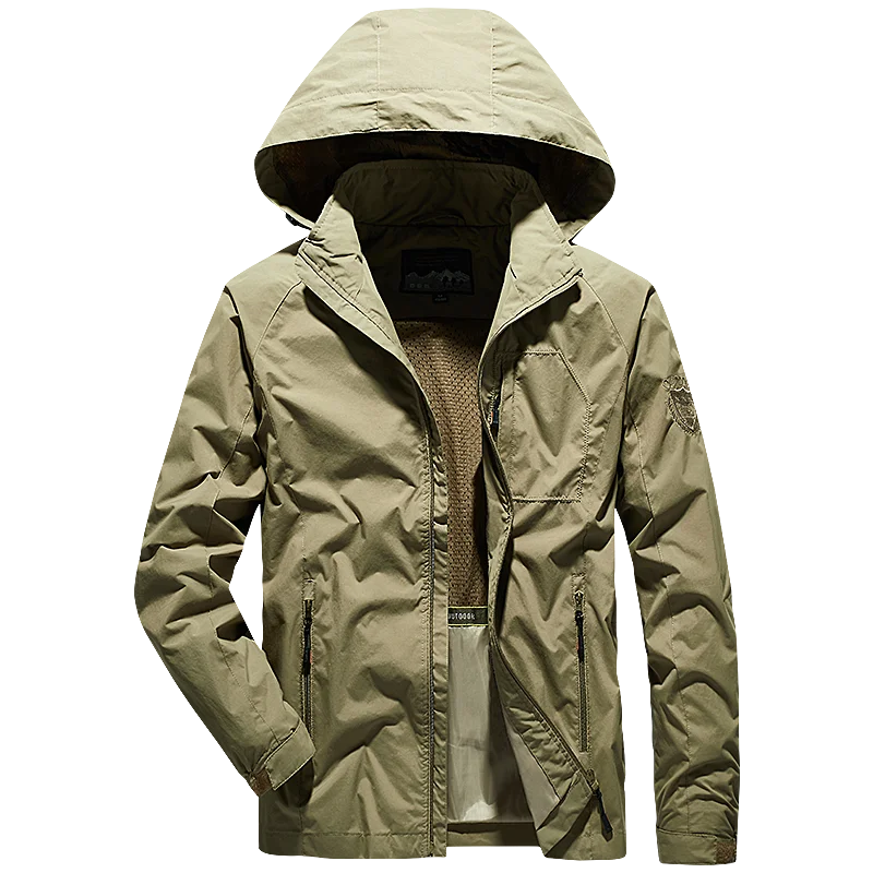 

Куртка-бомбер мужская демисезонная, водонепроницаемая, тонкая, цвета хаки