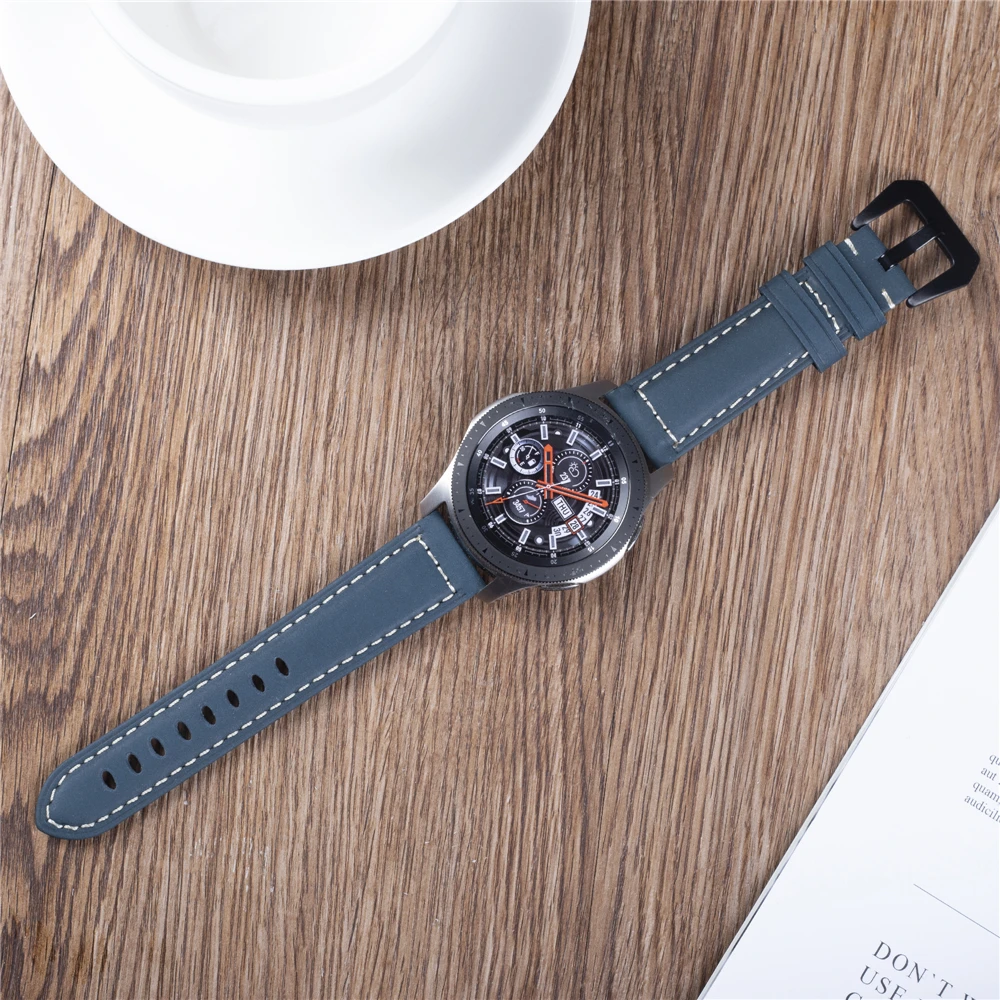 22 мм ремешок для часов Galaxy Watch 46 мм кожаный быстросъемный ремешок браслет для huawei Watch GT Amazfit GTR 47 мм Шестерня S3 ремни