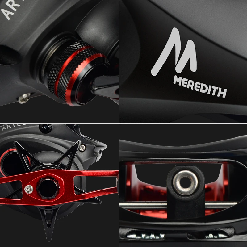 

Aries Baitcasting Fishing Reel 175g 4+1 Ball Bearings Drag Brake System Fishing Coil 7.2:1 High Speed Baitcast Reel