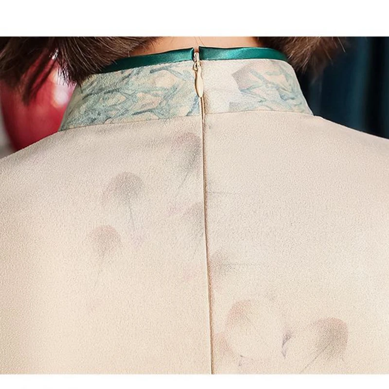 

Cheongsam slim temperament new arrival Chinese style retro dress women's costumes hanfu vestido chino Qipao Formal Gowns robe