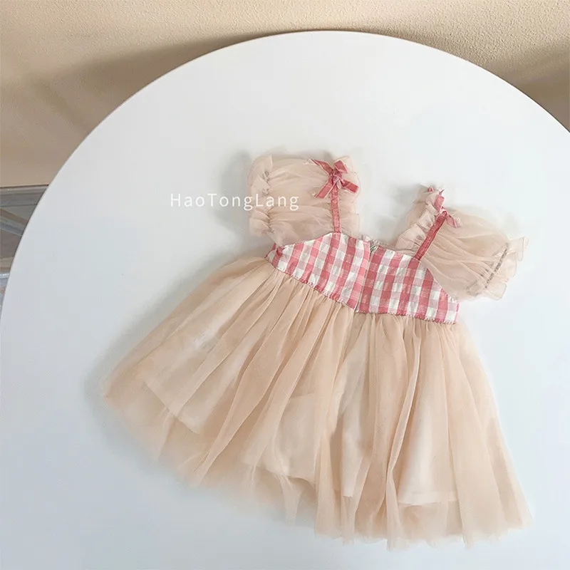

Baby Girls Tulle Dress 2021 Summer Cute Baby Princess Birthday Party Mesh Dresses One Piece Toddler Infant Kids Clothing
