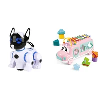 childrens educational rc robot dog remote control universal with xylophone toysshape classification toysand mallets