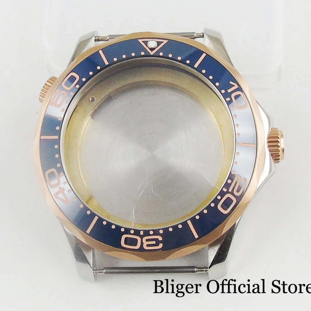 Высококачественный чехол для часов 41 мм с покрытием из розового золота