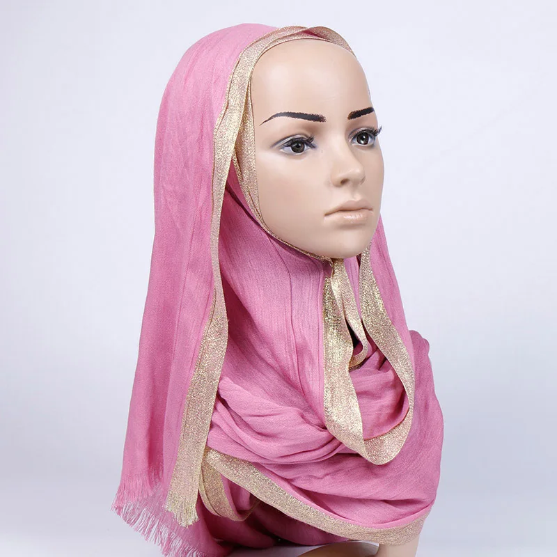 Модный женский шарф-хиджаб Bohowaii мусульманский тюрбан качественный хлопковый