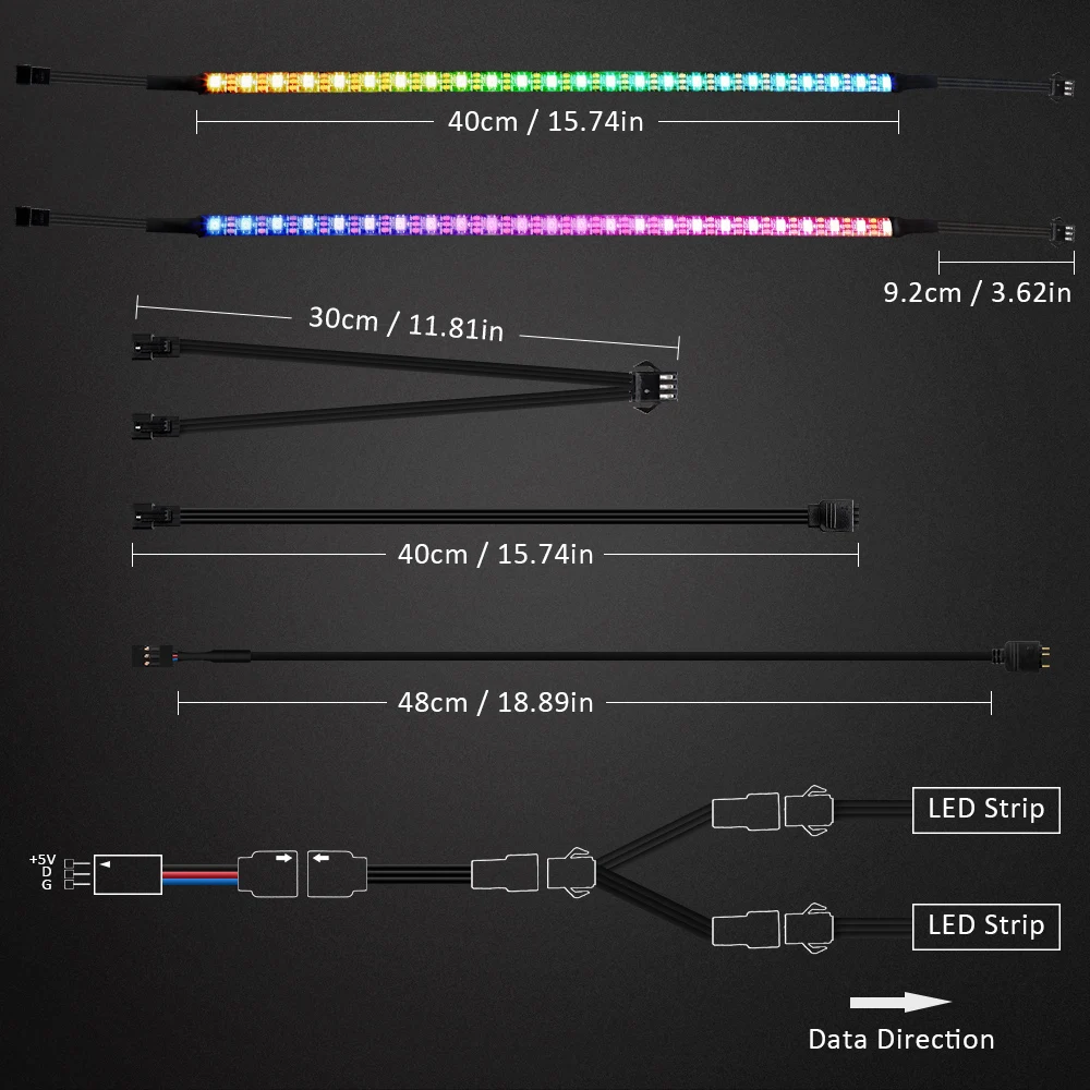 Dream color WS2812b Светодиодная лента для ПК, для ASUS Aura SYNC, MSI Mystic светильник SYNC, GIGABYTE RGB Fusion 5V 3Pin коннектор на материнской плате
