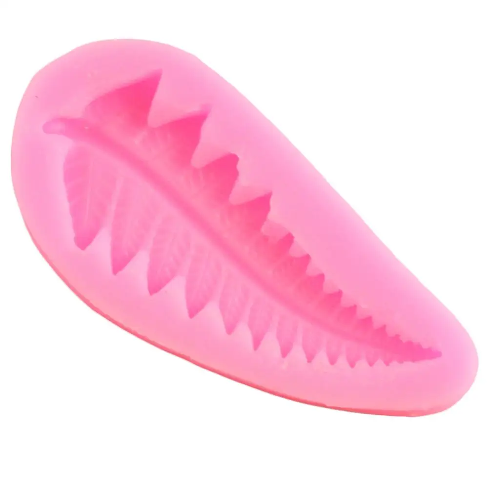 Блестящие брелоки в виде листьев папоротника силиконовая форма брелок для