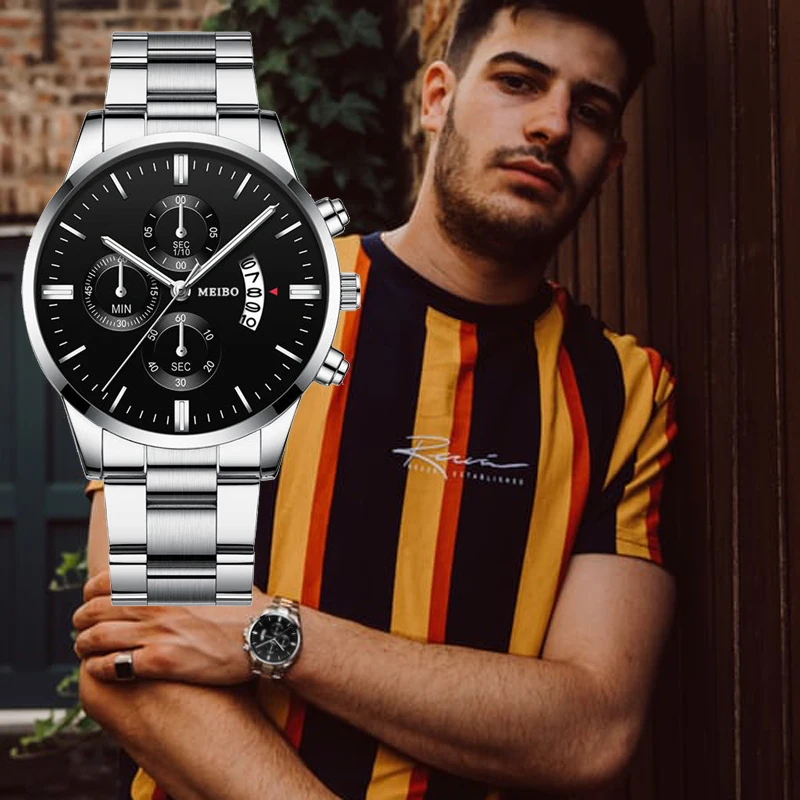 Аналоговые Роскошные брендовые 2020 повседневные мужские часы MeiBo деловые