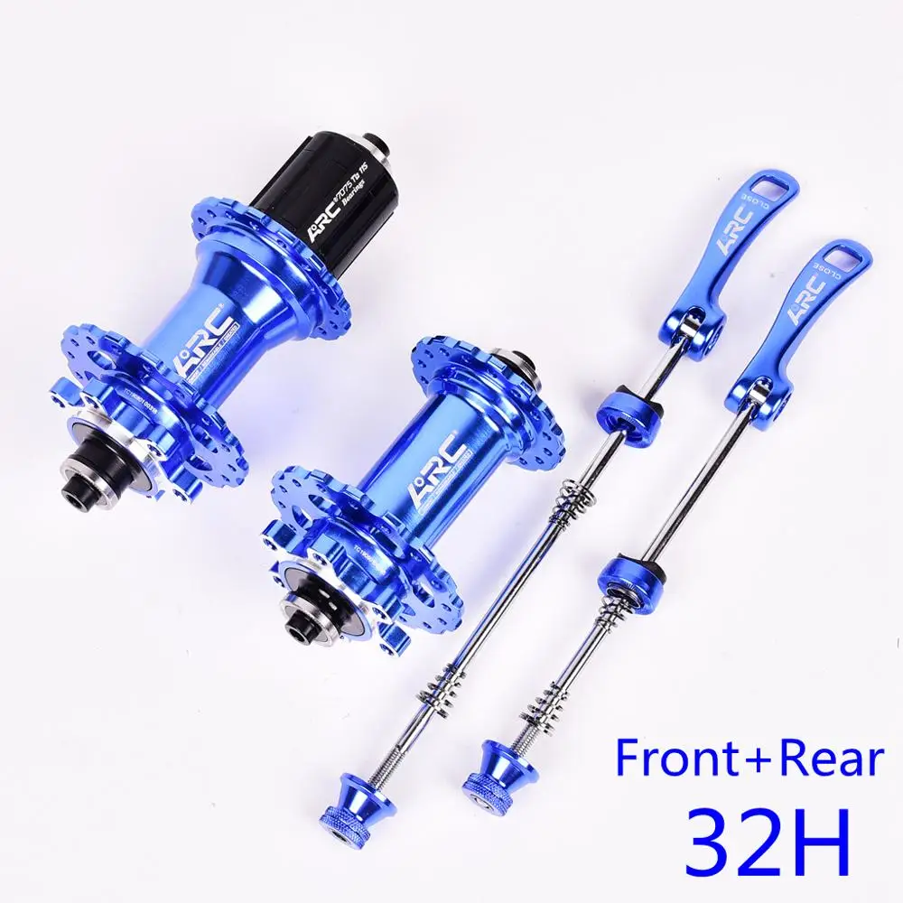 32H Blue 1 Pair Дуги MTB велосипед дисковый тормоз концентраторы 28/32/36 отверстия для Shimano 8-11S 4 закрытые подшипники втулка QR Quick Release 100*9 мм/135*10 мм втулки MTB - Цвет: 32H Blue 1 Pair