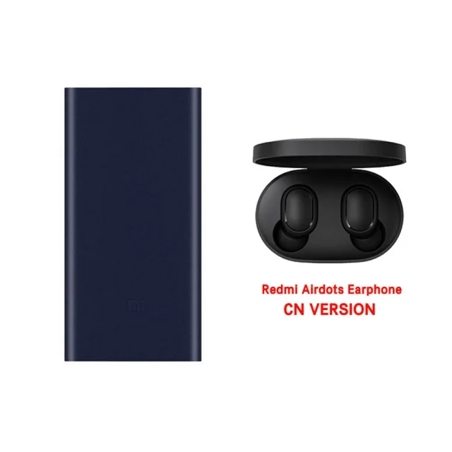Add redmi airdots Xiaomi Mi внешний аккумулятор 2, 10000 мА/ч, внешний аккумулятор, портативный аккумулятор, быстрая зарядка, 10000 мА/ч, внешний аккумулятор, поддерживает зарядку 18 Вт - Цвет: Add redmi airdots