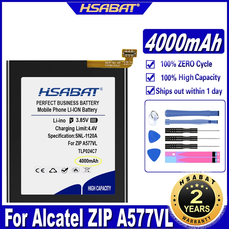 Аккумулятор HSABAT TLP024C7 4000 мА · ч для Alcatel 1X Dual SIM LTE 5059J 5059T 5059X TCL AU5A Plus | Мобильные