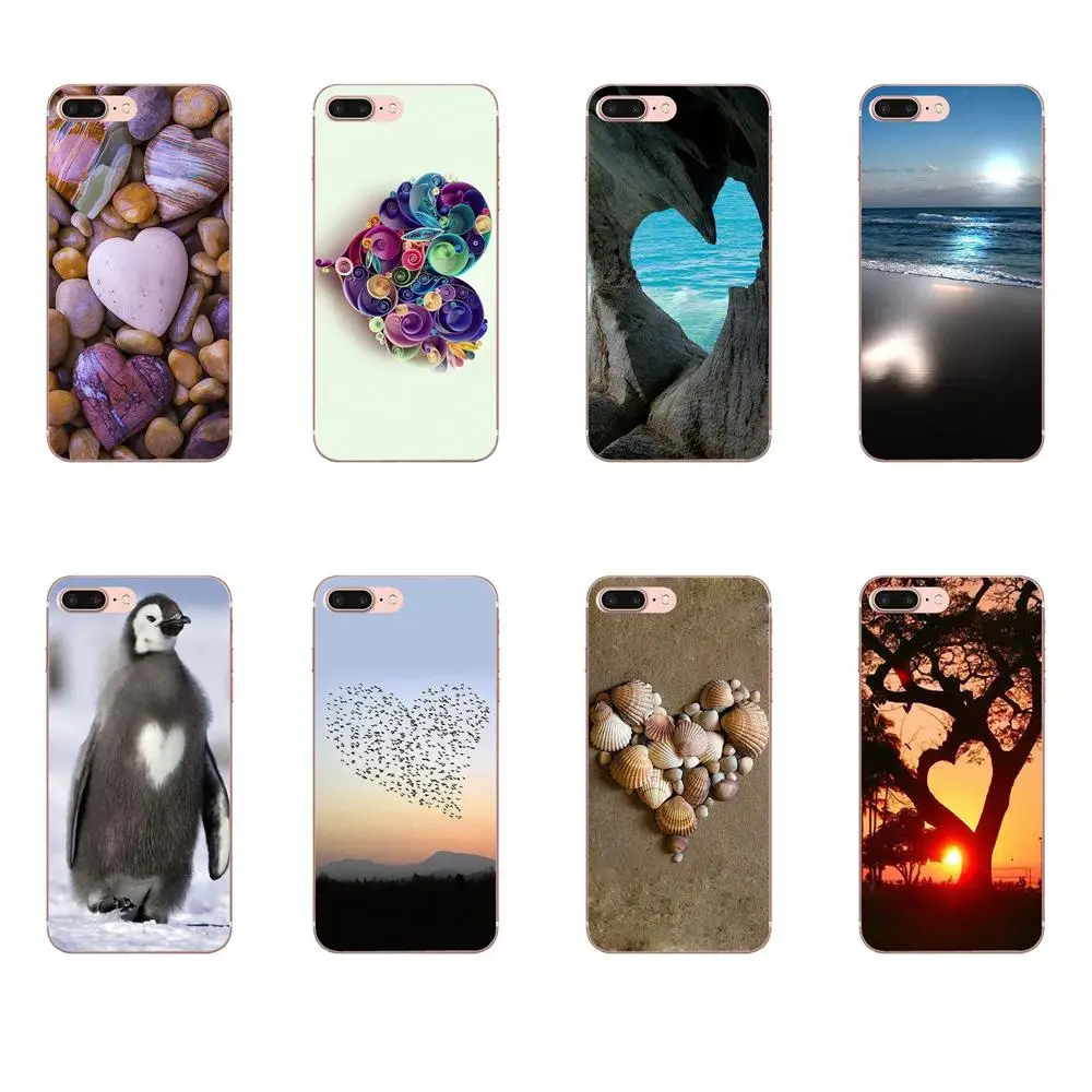 Мягкий прозрачный мобильный телефон Love Heart для Huawei Honor 5C 5X 6A 6X 7 7A 7X 8 8A 8S 8X 9 10 30 Lite Pro Y6