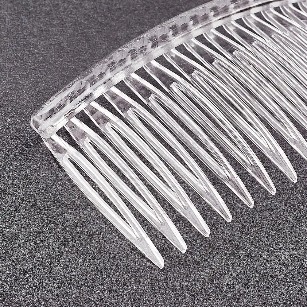 50 шт. прозрачная пластиковая зубная вставка расческа для волос зажим ручной
